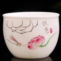 창의적인 일본 마법 사쿠라 찻잔 냉온 변색 컬러 체인징 티컵 꽃무늬 세라믹 쿵푸 차 세트
