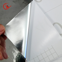 Adhesivo de vinilo autoadhesivo de PVC de Metal dorado/plateado, película de rollo de alta resistencia ecológica para plotters de corte para logotipo de muebles