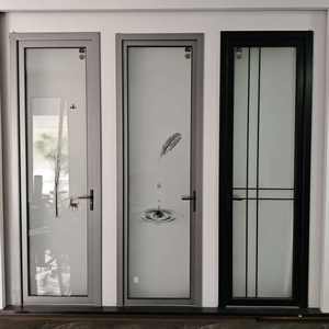 Porte en verre manuelle ultra-mince <span class=keywords><strong>RG45</strong></span>, minimaliste, moderne, en alliage d'aluminium, sans rupture thermique, étanche, finition pour salle de bain, cuisine, bureau - Product Image 4