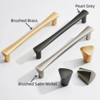 Poignées de meuble coniques en alliage de zinc massif doré, boutons géométriques triangulaires, tirants de tiroir modernes pour commodes, meubles de cuisine et entrepôt