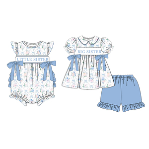 Preorder pantaloncini per ragazze sorelle grandi abiti graziosi nuovo Design per la sorellina del bambino pagliaccetto per la sorella del bambino abbina vestiti per bambini - Product Image 1