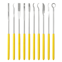 Jeu de couteaux à lime diamantée 150 mailles industrielles assorties d'outils de bricolage de forme spéciale coude plat Triangle petit revers moule en plastique Jade