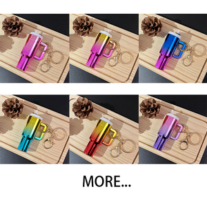 हमें स्टोक्ड कस्टम रंगीन बैकपैक पेंडेंट 3 डी मिनी टंबलर कीचेन सामान कुंजी बैग आकर्षण कीरिंग - Product Image 3