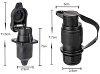 Adaptateur mâle 3 broches 12V à 3 voies pour remorque, connecteur de remorque pour caravane, bateau, porte-vélos - Vente chaude