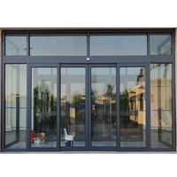 Porte coulissante à rupture de pont thermique, efficace en termes d'énergie NFRC, pour usage commercial et intérieur (chambre), en alliage d'aluminium, résistante aux intempéries, double.