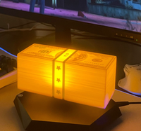 Set de Luces Decorativas, Lámpara Magnética Levitante con Forma de Dinero, Luz Nocturna LED 3D Flotante, Emite Colores, Juguete de Escritorio con Enchufe para Hogar y Oficina