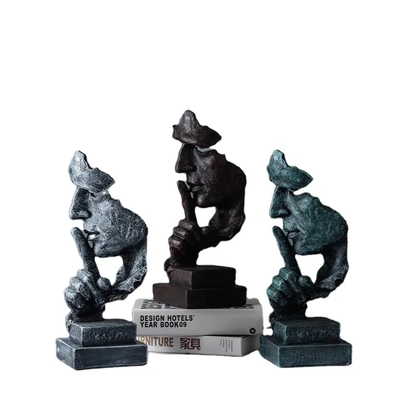 Nordico semplice regalo artigianale scultura astratta statuette ornamenti dorati accessori per la decorazione della casa di arte moderna decorazione in resina