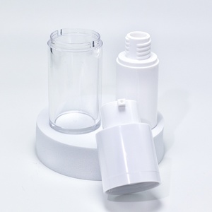 Cosmetic Luxury pp Airless <b>Pump</b> <b>Bottle</b> 15ml 30ml 50ml White Double Wall Airless Serum <b>Bottle</b> With Frosted Refillable <b>Bottle</b> - Product Image 5