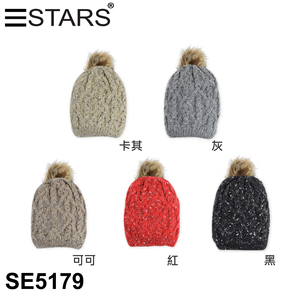 Bonnets en acrylique de ski en plein air pour l'hiver vente en gros chapeaux épais bonnets chauds tricotés souples à revers - Product Image 6