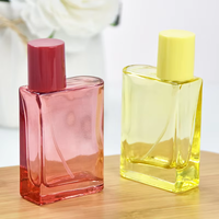 Flacon de parfum en verre dégradé en gros avec boîte, logo personnalisé, atomiseur rechargeable pour huile parfumée