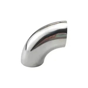 WZ Sanitary Stainless Steel 304 316 90 degree welded elbow Pipe Fitting Pipe Joint Elbow