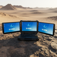 Nieuwe Intel Rugged Laptop 15.6" Drie Schermen Engels Toetsenbord SSD Opslag Windows 10/11 Harde Omstandigheden Schokbestendig GNSS