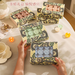 Yu Huan Tea Wax Scented Candles Round Bohemian Style Trial Size Valentine'S Day Decor - Product Image 1