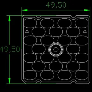 カスタムLEDレンズソリューション5050T2S1 T2S T2M度24 in one PC PMMA for Outdoor Light 5mm diameter