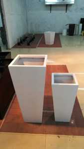 Jardinières carrées en fibre de verre modernes, légères, écologiques, durables, pour la décoration de <span class=keywords><strong>jardin</strong></span>, utilisation extérieure et domestique, capacité 8L, pour la culture. - Product Image 4