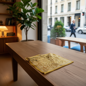 Foulard carré en soie Angelina motif petite branche d'arbre 70x70 cm, accessoire de mode multifonctionnel pour femme - Product Image 2