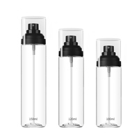 Offre Spéciale 100ml 120ml 150ml 4OZ 5OZ PET PCR RPET Matériel Cylindre De Maquillage Logo De Couleur Personnalisée Bouteilles De Pulvérisation De Brume Fine Cosmétique
