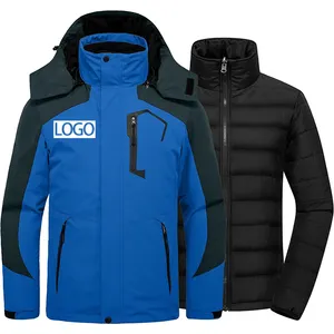 Lined warm padded parka jacket 3-in-1 snow ski jacket custom thick warm sportswear winter jacket