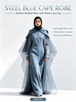 Abaya musulmane élégante brodée sur mesure, vert foncé, avec strass, manches longues, robe de soirée modeste pour l'été et l'automne, mariage, Eid, Ramadan