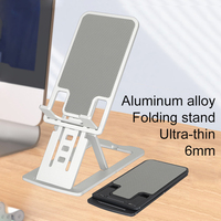 Susan dudukan telepon seluler portabel, Dudukan kartu logam campuran aluminium dapat disetel untuk meja atau tempat tidur TC04 dudukan telepon seluler
