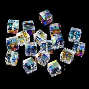 <span class=keywords><strong>Perles</strong></span> carrées en verre à facettes électroplaquées AB en gros pour la décoration de bijoux, vêtements, sacs, chaussures et chapeaux DIY - Product Image 6