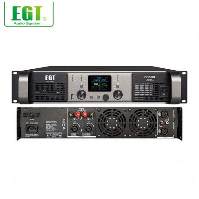 400W Vacuum Tube Power Amplifier 2 Channel Class AB Professional Rack Mount Hi-Fi Stereo Audio for DJ Speaker System