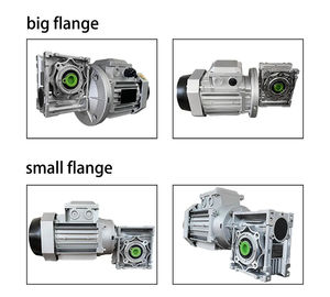 Reductor de engranaje helicoidal NMRV90 1 unids/lote + 0,75KW 750W Motor trifásico Vertical 220V 380V Brida Grande/pequeña carcasa de aluminio pequeña - Product Image 4