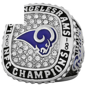 Perhiasan Cincin Fashion Paduan Batu Permata Juara Los Angeles Rams 2018 Grosir Lintas Batas Lapis Perak Antik Trendi - Product Image 2