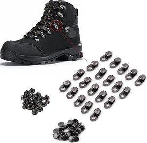 Ganchos para cordones de botas, ojales para botas, ganchos para cordones de zapatos, adecuados para cordones de botas de senderismo, piezas de conexión para bolsos o proyectos de bricolaje - Product Image 1