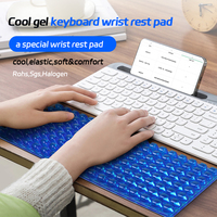 Repose-poignet en gel de silicone pour clavier et souris 3D ergonomique en gel de silicone pour ordinateur de bureau et portable Mac