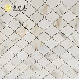 Mosaico de Mármol Calacatta Ámbar con Diseño de Linterna para Decoración de Paredes y Pisos de Hoteles y Villas, Revestimiento para TV - Product Image 6