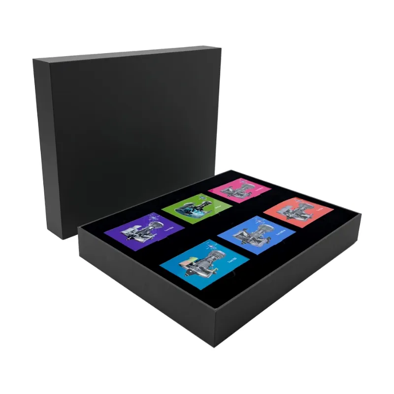 Customized Luxury Rigid Cardboard Box With High Quality Black Lid And Base Box For Card Collection Gift Box