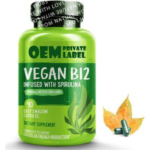 Vitamina B12 (Metilcobalamina) 2000mcg, Suplemento de B12 para Apoyar el Metabolismo Energético, Gotas Veganas de Vitamina B12, Precio OEM ODM - Product Image 1