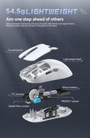 Souris de jeu optique sans fil 2,4 GHz, 12000 DPI, RGB, USB, ergonomique, pour bureau, joueur, compatible ordinateur portable/PC