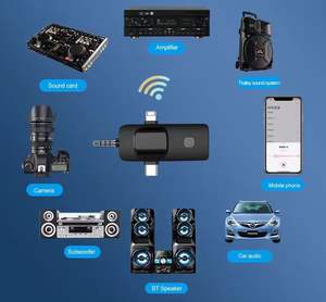 Microphone sans fil 3 en 1 Lavalier de type C à suppression de bruit pour les réunions en direct et l'enseignement compatible avec les conférences - Product Image 2