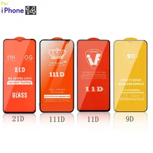 Protection d'écran en <span class=keywords><strong>verre</strong></span> <span class=keywords><strong>trempé</strong></span> pour téléphone portable <span class=keywords><strong>compatible</strong></span> avec <span class=keywords><strong>iPhone</strong></span> 14 13 12 <span class=keywords><strong>11</strong></span> Pro Max, vente chaude, 9H 2.5D 9D 10D 18D 21D - Product Image 1
