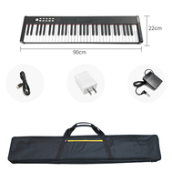 Good Quality Costour Portable Digital 88 Key Piano Keyboard with Rechargeable Battery and MIDI Over USB