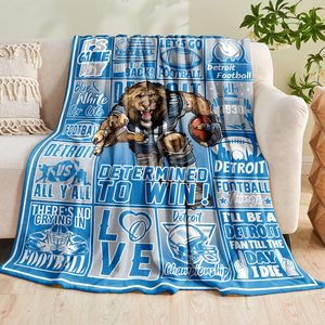 Lion Soccer Team Flannel <b>Blanket</b> Throw <b>Blanket</b> Nap <b>Blanket</b> Reversible Cozy Warm for Bedroom Living Room Custom Print Wholesale - Product Image 6