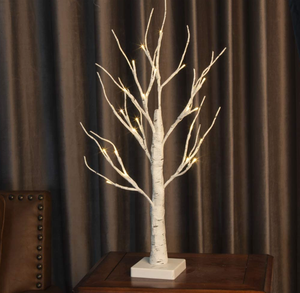 Luz LED para árbol de abedul, iluminación para mesa, bonsái, alimentada por batería, 24 luces Led de Navidad, <span class=keywords><strong>pueblo</strong></span>, árbol de cuervos - Product Image 3