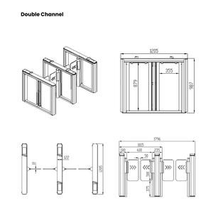 Sistema di Controllo Accessi RFID con Barriera a Soffietto ad Alta Velocità per Stazioni della Metropolitana, Uffici e Ingressi di Sicurezza - Product Image 5