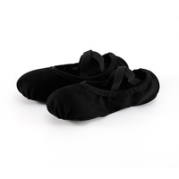 TJ637 rose classique noir ballerine pantoufles appartements Ballet marron tissu extensible chaussures de ballet danse pour femmes et filles enfants
