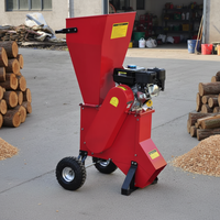 Broyeur de bois agricole certifié TUV 15HP, moteur à essence 420cc, alimentation automatique pour usage agricole