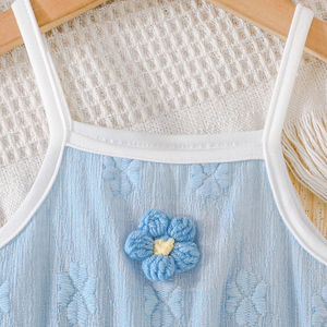 ชุดเดรสเด็กผู้หญิงสำหรับฤดูร้อน ผ้าลูกไม้ระบายอากาศดี ทรงเอไลน์ ความยาวปานกลาง น่ารักหวานแหวว เหมาะสำหรับงานปาร์ตี้ สไตล์เจ้าหญิง - Product Image 3