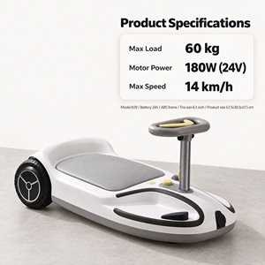 Trottinette électrique pour enfants 24V 180W, <span class=keywords><strong>hoverboard</strong></span> auto-équilibré avec poignée, pneus de 6,5 pouces, kart pour enfants, amusement en plein air - Product Image 2