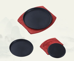 Plancha Redonda Comercial para Teppanyaki, Plancha Rectangular para Asar a la Coreana, Plato para Asar Filetes y Pescado - Product Image 6