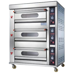 <span class=keywords><strong>Forno</strong></span> <span class=keywords><strong>a</strong></span> <span class=keywords><strong>Gas</strong></span> Commerciale <span class=keywords><strong>a</strong></span> 3 Piani e 6 Teglie <span class=keywords><strong>in</strong></span> Acciaio Inox per Panetteria, <span class=keywords><strong>Pizza</strong></span> e Pasticceria, Grande Capacità per Ristoranti e Hotel - Product Image 1