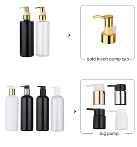 Botellas de Plástico PET al por Mayor de 100ml, 200ml, 300ml, 400ml para Cosméticos, Acondicionador, Champú y Loción Corporal con Tapa Dorada - Product Image 3