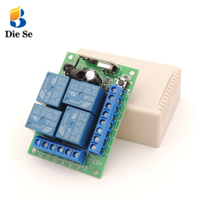 DC 12V 4 Channel RF 433MHz Wireless <strong>Remote</strong> <strong>Control</strong> Switch Relay Receiver <strong>Module</strong> - Product Image 1