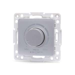 Regulador de intensidad LED, plateado, compatible con sistemas alemanes y franceses, ideal para controlar la luminosidad en - Product Image 1