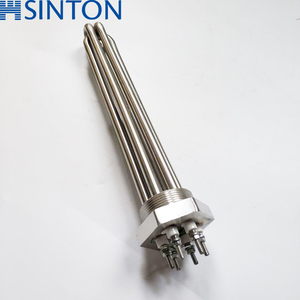 Tube chauffant à bride hexagonale 220V 12kW, 1,5" BSP, en acier inoxydable, <span class=keywords><strong>chauffage</strong></span> à 2 tubes à bride pour circulation d'eau - Product Image 1